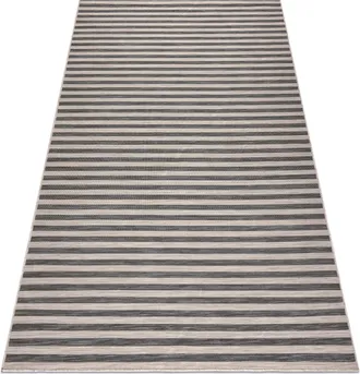 RugsX Rugsx - Alfombra Reversible De Cuerda Sisal Double 29204095 Rayas L&iacute;neas Beige/negro Beige 200x275 Cm