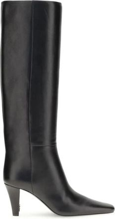 Saint Laurent Moderne Cone Heel Leren Laarzen - Dames - Laarzen met Hak - Zwart - 36 1/2 EU - Leer - Schoenen