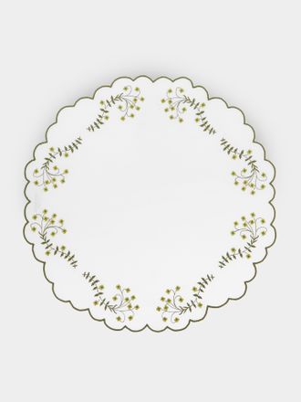 Los Encajeros Spring Embroidered Linen Placemats (Set of 4)