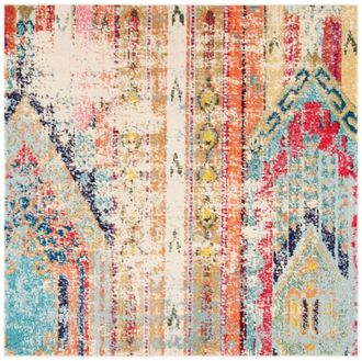 Safavieh Alfombra azul/naranja 152 x 152 cm