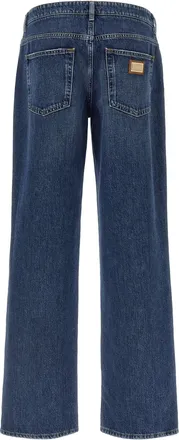 Dolce & Gabbana Wide-Leg Pure Cotton Jeans - Blue