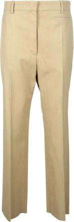 Sportmax Dames, Broeken, Beige, Maat: 2XS Katoen