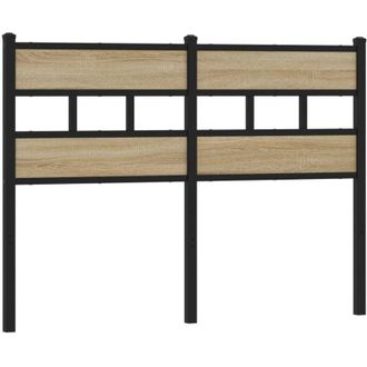 vidaXL Testiera Rovere Sonoma 120 cm in Ferro e Legno Multistrato - Vidaxl