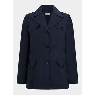Bally Belted Jacket in Nylon in Blue at Nordstrom, Size 44 Eu