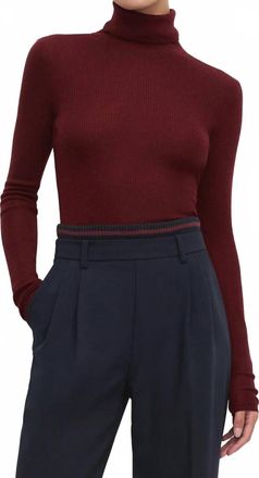 Favorite Daughter The Amelia Long Sleeve Top In Burgundy