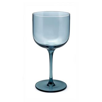 Chef et Sommelier Juego de 4 copas con pie de 26 cl vidrio soplado a boca azul
