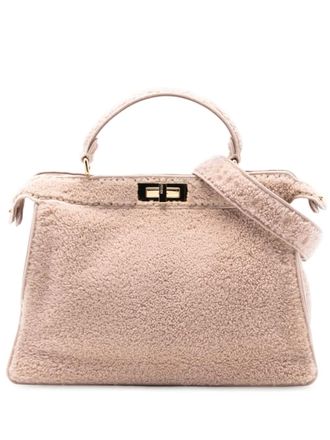 Fendi 2010-2025 Large Shearling Peekaboo ISeeU satchel - Roze