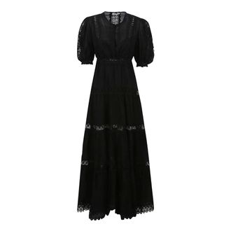 Charo Ruiz Ibiza Maxi Dresses, female, Black, Size: XS Long Dress Nadine