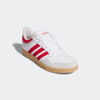 adidas Sneaker ADIDAS SPORTSWEAR HOOPS 4.0, Damen, Gr. 44, weiss (cloud wei&szlig;, better scarlet, gum 3), Synthetik, Schuhe Sneaker
