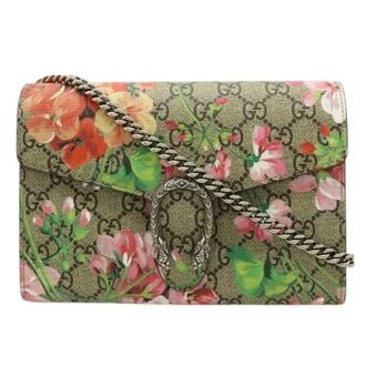 Gucci Pre-owned Dionysus GG Blooms Coated Canvas Chain Bag - Dames - Pre-owned - Veelkleurig - Maat: ONE Size Leer