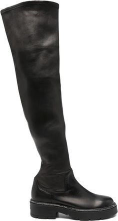 Rene Caovilla Stivali al ginocchio con decorazione 40mm - Nero