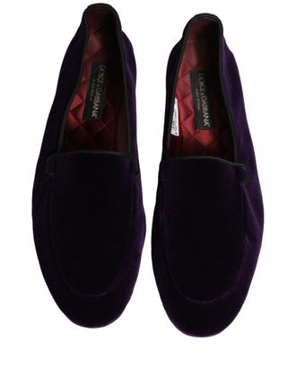 Dolce & Gabbana Velvet Slip-On Loafer - Purple