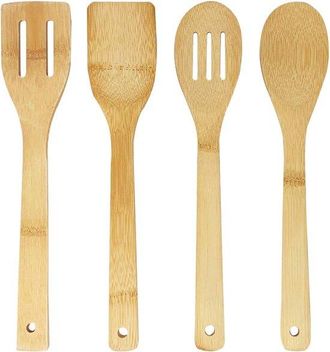 OEM Utensilios Madera Bamb&uacute; Utensilios Madera Cocinar 4 Utensilios Bamb&uacute; Elegantes Cuchara Madera Esp&aacute;tula Bamb&uacute; Cuchara Ranurada Esp&aacute;tula Ranurada