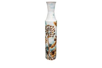 Schubiger M&ouml;bel Vase Fresia, Metall, Hellblau H: 90 cm