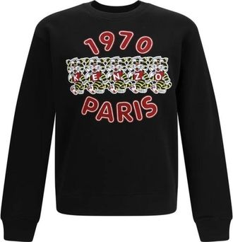 Kenzo Wild Tiger Katoenen Sweatshirt - Heren - Sweatshirts - Zwart - XL - Katoen - Hoodies & sweatvesten