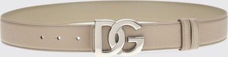 Dolce & Gabbana Cintura in pelle di vitello con motivo monogram e fibbia DG