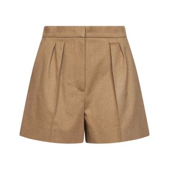 Max Mara Mxmvista Tailored Shorts - Dames - Korte broeken - Bruin - Maat: XS Wol