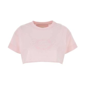 Givenchy Cropped T-Shirt - female - Givenchy - T-Shirts - Pink - XS - Tops
