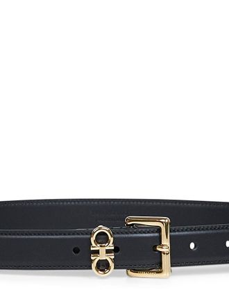 Ferragamo Double Gancini Belt - Black