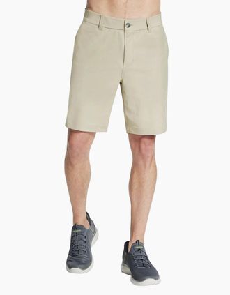 Skechers Mens Skechers Premium Everywhere 9 Inch Short Polyester Mens Natural Knee-Length Shorts - Cream - Size: 35/34/32