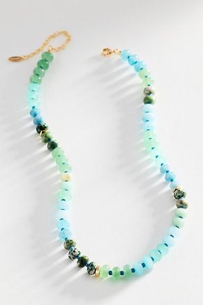 Anthropologie Rainbow Stone Necklace