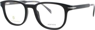 David Beckham Mens Black Rectangular Eyeglass Frames Db-1123-08A-50