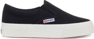 Superga Womens 2740 Platform Slip On Sneaker, Black, 6, Black, 3.5 UK