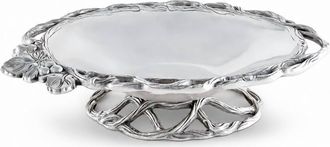 Arthur Court Open Vine Vegetable Dish Aluminum 11.5 Inch Serving Bowl In Silver