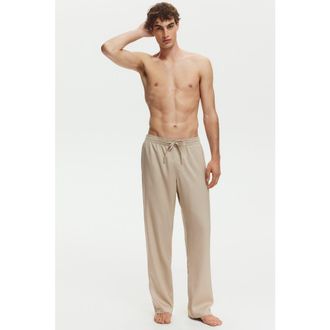 H&M Relaxed-fit lyocell pants in Beige at Nordstrom, Size Xx-Large