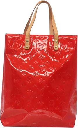 Louis Vuitton Pre-owned Tote Bags, female, Red, Size: ONE SIZE Pre-owned Monogram Vernis Handbag
