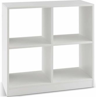 Costway Costway Estanter&iacute;a Abierta De 4 Cubos, Librer&iacute;a Cubo, Librer&iacute;a De Madera Con Dispositivo Antivuelco73 X 33 X 73cm, Hogar, Estudio, Dormitorio, Sala De