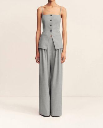 Shona Joy Asher Tailored Top In Smoke Grey