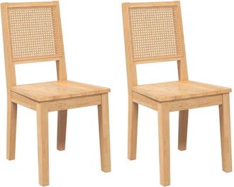 vidaXL Vidaxl - Sillas de comedor 2 unidades madera maciza de caucho