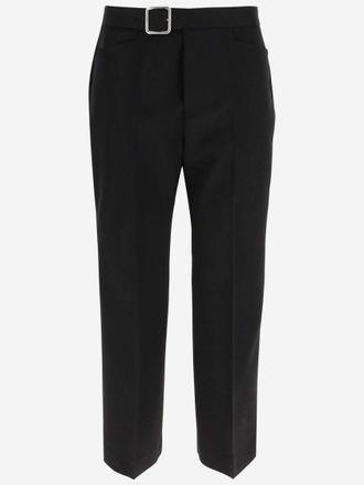 Jil Sander Black Wool Flared Pant