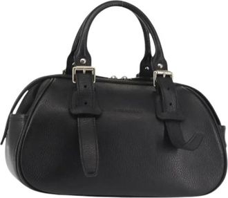 Burberry Pre-owned Handbags, female, Black, Size: ONE SIZE Pre-owned Vintage Leather Handbag