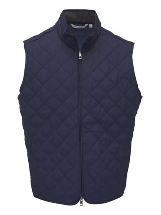 Peter Millar quilted diamond-pattern gilet - Blue