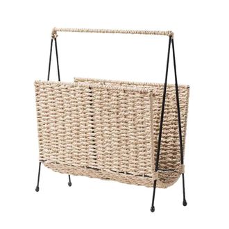 OEM Porte-magazine - Estructura De Hierro - Cuerda De Papel Tejida - Para Sal&oacute;n Oficina Ba&ntilde;o - 1 Unidad