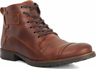 Dune London Mens Simon - Leather Lace Up Chukka Boots - Tan - Size UK 6