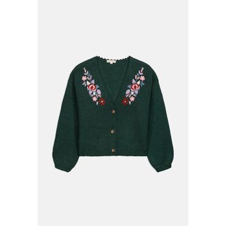 Louise Misha Geborduurd vest met V-hals, LUNAMI