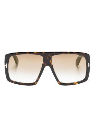 Tom Ford Eyewear Raven square-frame sunglasses - unisex - Acetate - 60 - Brown