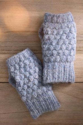 Terrain Textured Knit Fingerless Gloves