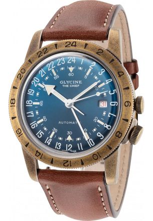 Glycine GL0308 Mens Airman The Chief Watch - Brown - One Size