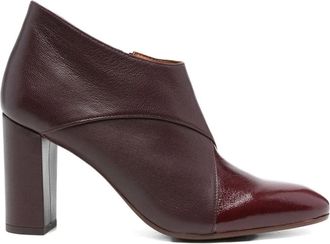 Chie Mihara 80 mm Etika leren enkellaarzen met blokhak - Paars