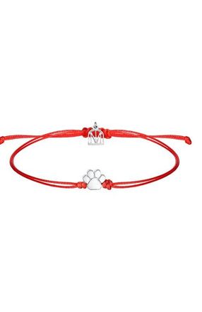 Mantra Pawprint Thread bracelet in Silver at Nordstrom