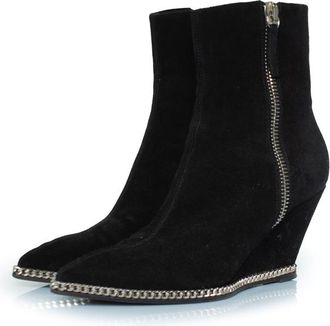 Giuseppe Zanotti Giuseppe Zanotti Black Jardin enkellaarsjes met sleehak