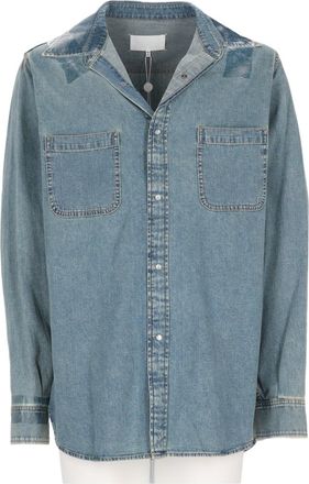 Maison Margiela Medium-Wash Denim Shirt with Button-Down Front