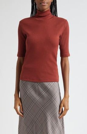 Vince Rib Knit Turtleneck Top in Siena at Nordstrom Rack, Size X-Large