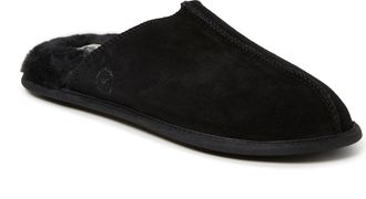 Dearfoams Mens Bradford Genuine Suede Closed Toe Scuff