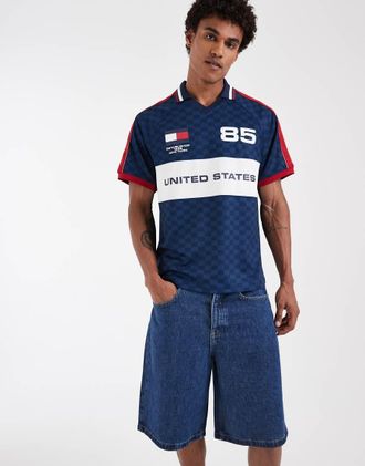 Tommy Hilfiger World Cup US Football - Maglia blu navy