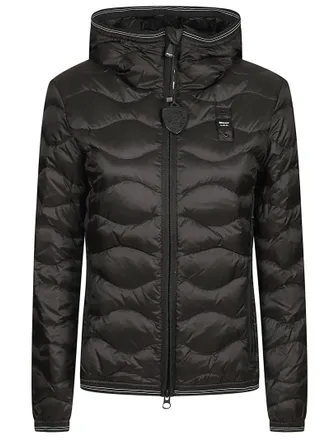 Blauer Lightweight Puffer Jacket With Horizontal Wave Stitching